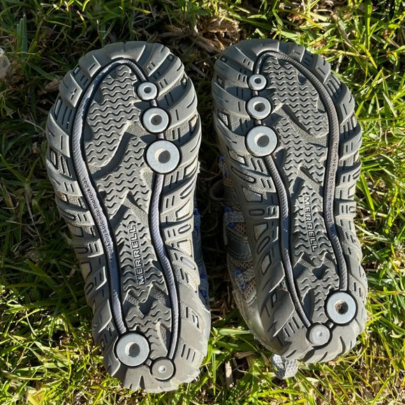 Merrell Kids 10 Silver Blue Mary Jane Waterproof Shoes - Picture 6 of 7